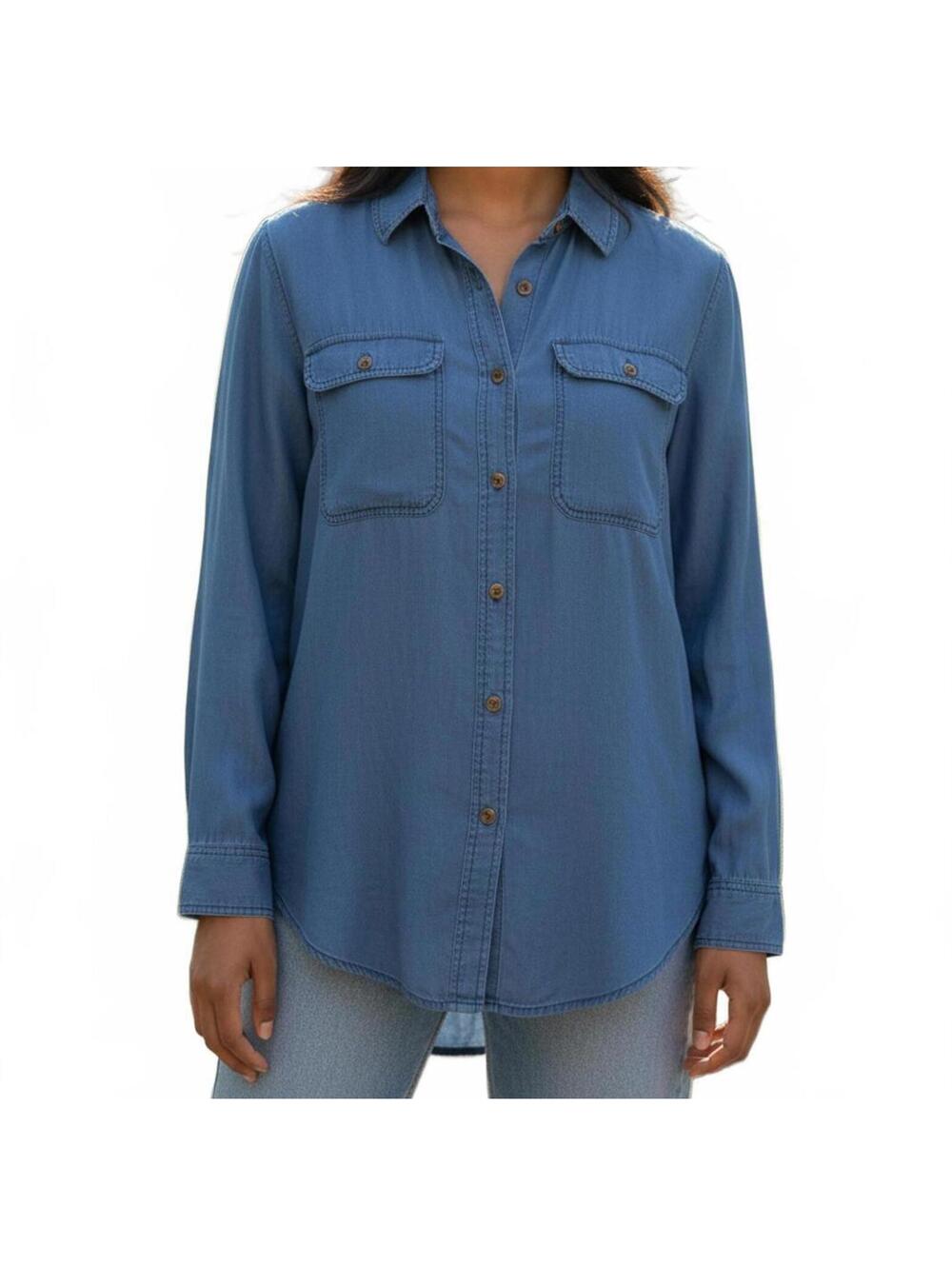J.Crew Women’s Denim Shirt Size 6 Classic Button‑Down